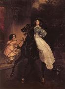 Rider,Portrait of Giovannina and Amazillia Paccini Karl Briullov